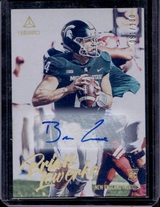 2020 Panini Luminance Brian Lewerke Rookie Gold Auto RC Rookie #61/100 Patriots - Picture 1 of 2