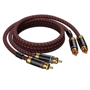 Primeda Audiophiles RCA Cable, 6.5ft/2m 2 rca male to 2 rca male Stereo Audio Ca - Picture 1 of 5
