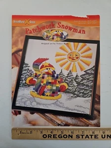Stitchworld X Stitch PATCHWORK SCHNEEMANN Kreuzstichmuster VOLLFARBKARTE - Bild 1 von 4