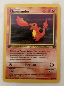 1x Charmander 50/82 1. Edition Team Rocket Pokémon Karte LP/NM - Bild 1 von 2
