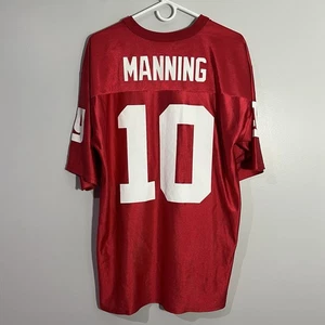 NFL NY New York Giants Eli Manning Red White Football Jersey Mens Large - Picture 1 of 8