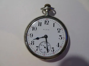 THE LEGEND RUNS OILED ELGIN 16S RAILROAD BOLD DIAL POCKET WATCH AWESOME - Picture 1 of 12