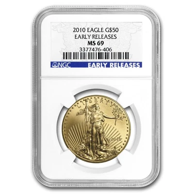 2010 1 oz American Gold Eagle MS-69 NGC (Early Releases) - Image 1 of 3