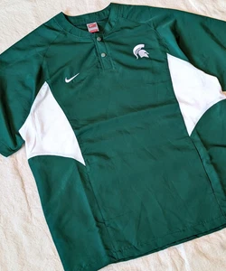 Nike Team Vintage Michigan State Golf Pull Over belüfteter Windbreaker Y2K Large - Bild 1 von 9