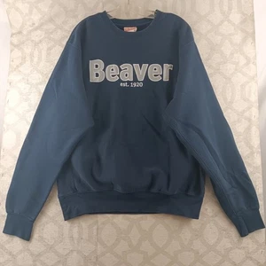 Castor tejido profesional vintage Est. Sudadera Pullover 1920 Gráfica Para Hombre Azul Medio - Imagen 1 de 9