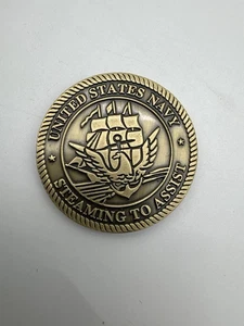 United States Navy Challenge Coin Naval Hospital Great Lakes Steaming to Assist - Picture 1 of 2