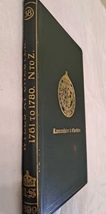 Cheshire: Index to Wills & Administrations. Chester 1741-60, N-Z. Vol. XXXVIII - Foto 1 di 1
