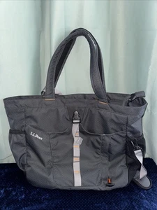 L.L Bean Nylon Reißverschluss große Tragetasche grau - Boot & Beuteltasche - Bild 1 von 5