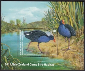 Neuseeland 2014 Spiel Vogel Lebensraum $10 Pukeko M/S postfrisch - Bild 1 von 1