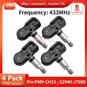 4PCS Tire Pressure Sensor TPMS For KiA Forte Cerato Koup K3 52940-J7000 PMV-CH15 - Picture 1 of 5