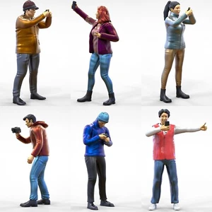 Espectadores Set de Figuras 1:24 (7,7cm) sin Pintar, 1/24 Diorama (6 Figuras) - Imagen 1 de 9