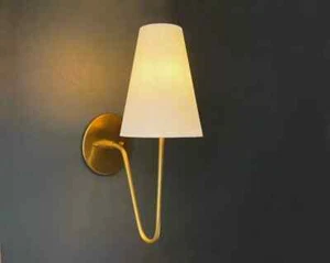 Antique Mid Century Brass Wall Sconce 1950's Italian Vanity Wall Light Décor. - Picture 1 of 6