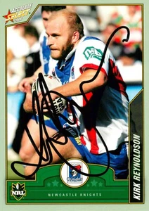 Signed 2006 NEWCASTLE KNIGHTS NRL Card KIRK REYNOLDSON - Bild 1 von 2