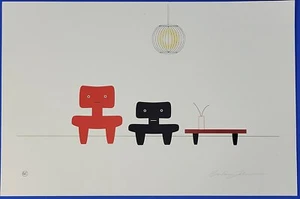 Graphic Designer Barbara Lebow Untitled "Interior Design Ideas" Serigraph - Picture 1 of 6