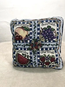 Almohada tapiz de colección Grandmacore terraza solar patio fe fruta azul púrpura - Imagen 1 de 8