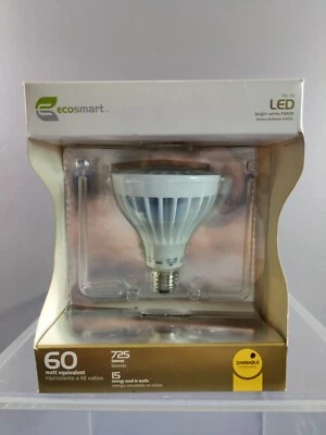 NEW SEALED ECOSMART 60 WATT EQUIVALENT LED BRIGHT WHITE PAR30 DIMMABLE 15W BULB - Image 1 of 4