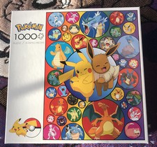 Buffalo Games Puzzles Pokémon Bubbles 1000 Piece Jigsaw Puzzle Pikachu Eevee