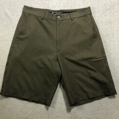 Pebble Beach Golf Shorts Mens 32 Olive Green Flat Front Sports Outdoor - Image 1 of 4