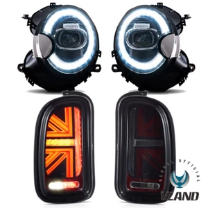 VOLL-LED-Scheinwerfer+Getönt Rücklichter Für 2007-2011 Mini Cooper Clubman R55 E - Bild 1 von 22
