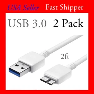 2pk - 2ft USB 3.0 CABLE CORD FOR SEAGATE BACKUP PORTABLE EXTERNAL HARD DRIVE HDD - Picture 1 of 1