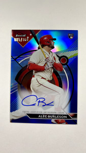 2023 Topps Finest Alec Burleson Blue Refractor Autograph RC #FA-AB /150 Rookie