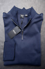 Hugo Boss Mens B-Sidney 1/4 Zip Dark Blue Cotton Sweatshirt Sweat Big & Tall 5Xl