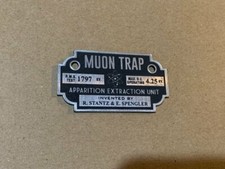 CUSTOM GHOSTBUSTERS MUON GHOST TRAP DATA PLATE PROP