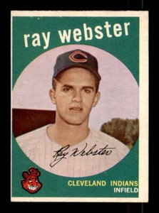 1959 Topps #531 Ray Webster EX+ RC Rookie Indians 401592
