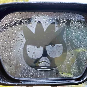 Badtz Maru Customized Clear Anti-fog Rainproof Anime Car Mirror Decals (2 pcs) - Picture 1 of 5