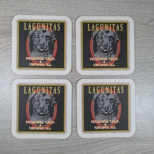 Lagunitas 4 x Vintage Beer Mats Pub Bar Coaster Breweriana IPA Ale - Picture 1 of 5