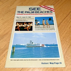 1985 SEE THE PALM BEACHES Florida TOURIST / BUSINESS Guide - Picture 1 of 11