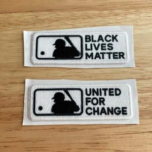 *TEAM ISSUED* BLACK LIVES MATTER + UNITED FOR CHANGE Official MLB 2020 Patch Set - Picture 1 of 2