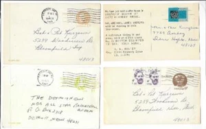 US 4 Used Postal Cards Census 4c Paul Revere 6c Robert Morris13c Geo. Wythe 14c - Picture 1 of 1