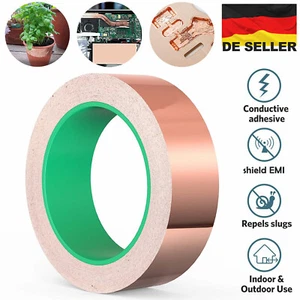 Kupferband Selbstklebend,Kupferband Gegen Schnecken 30m x 30mm Kupferfolie EMI - Bild 1 von 23