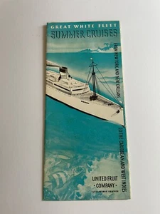 Vintage 1930s United Fruit Company Great White Fleet Summer Cruises Prospekt - Bild 1 von 7