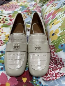 TORY BURCH GEORGIA PUMP 35 MM PATERN LEATHER SIZE 8.5M COLOUR CODE CUOIO 289 - Picture 1 of 8
