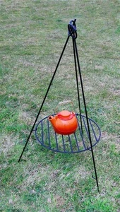 Tripod & BBQ Grill Tripod Camping Cooker Adjustable Tripod with Grill Tripod BBQ - Picture 1 of 1