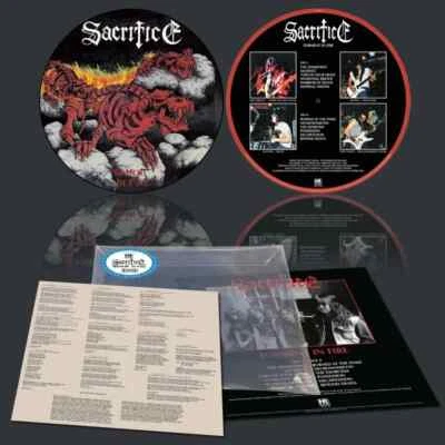 Sacrifice Torment in fire picture disc lp razor blood feast sodom slayer slayer - Image 1 of 2