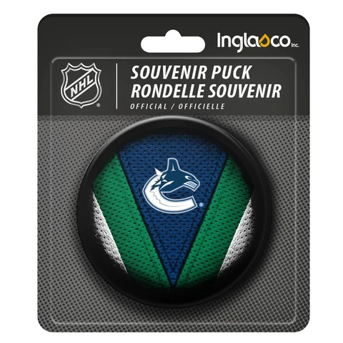 Vancouver Canucks NHL Stitch Team Logo Souvenir Hockey Puck Cover