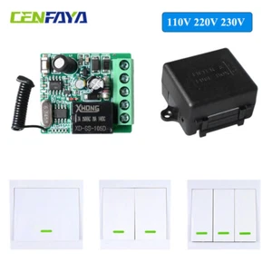433MHz RF Relay Receiver Home Light Switch Wireless Wall Panel Remote Control - Picture 1 of 19