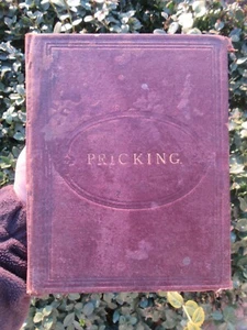 RARE 19th Century Pricking Album Sample Book (-24- Pricking Samples) - Picture 1 of 24