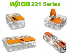 WAGO 221 Series Reusable Electrical Wire Cable Connectors Compact UK - Picture 1 of 9