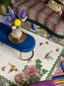 Tappeto Oushak lana annodato a mano fatto a mano stile turco vintage tappeti - Foto 1 di 4