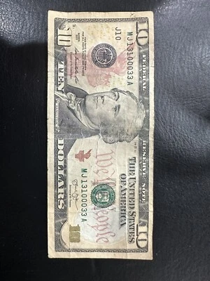 fancy serial number 10 dollar bill 2013 - Image 1 of 4