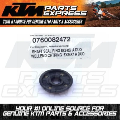 NEW KTM SHAFT SEAL RING FOR WATER PUMP 105 125 144 200 250 SX EXC SM 0760082472 - Image 1 of 4