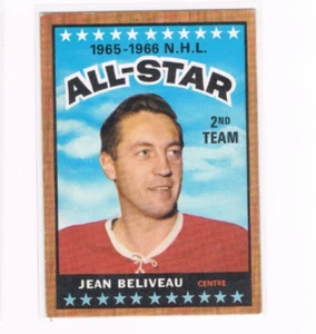 1966-67 Topps #127 Jean Beliveau All Star AS - set break - EXMT - Picture 1 of 2