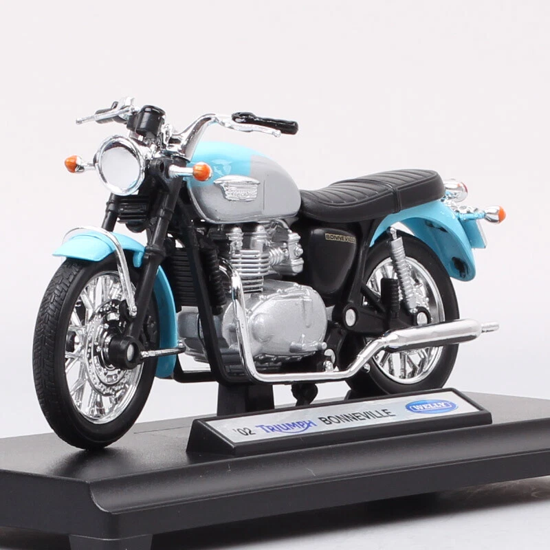 Retro bike Welly 1/18 Triumph Bonneville 2002 scale motorcycle model Diecast Toy - Image 1 of 4