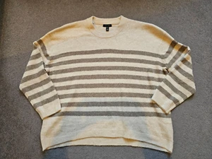 New Look Size Large Cream Knit Stripe Jumper. Washed once . Never Worn - Picture 1 of 3