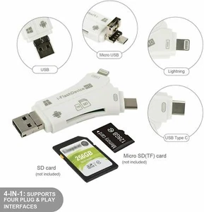 4 in 1 USB SD TF Memory Card Reader Micro Adapter For Phone Android PC - Picture 1 of 14