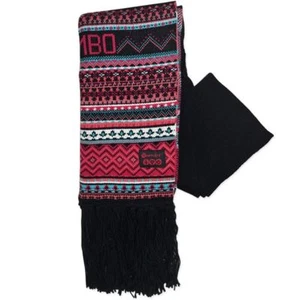 NEW MAMBO LADIES BLACK PINK FRILL SOFT SCARF - 150 x 60CMS - FREE AU POST - Bild 1 von 1